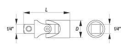 Kardanový kloub 1/2" - YT-1252