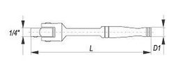 L klíč 1/4" - 140 mm - YT-1425