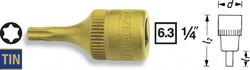 Nástrčná hlavice TORX® 1/4" 8502-T8 Hazet - HA037124