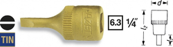 Vnější PLOCHÝ nástrčný klíč 1/4" 0,8x4 Hazet 8503-0.8X4 - HA037186