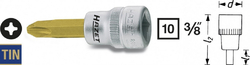 Hlavice s bitem KŘÍŽOVÁ 3/8" PH4 Hazet 8806-PH4 - HA039876