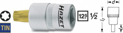 Hlavice s bitem TORX 1/2" T45 HAZET 992-T45 - HA047529