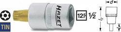 Hlavice s bitem TORX 1/2" T45H HAZET 992-T45H - HA050871