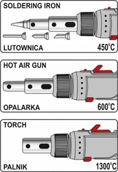 Pájka plynová 3v1, 30-125W, 30ML - YT-36706