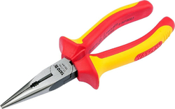 Prodloužené rovné půlkulaté kleště 160mm VDE (1000V) - YT-21154