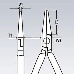 Rovné kluaté kleště 140 mm Knipex - 2201140