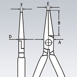 Rovné půlkulaté kleště 125 mm Knipex - 3731125