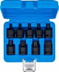 Sada vnějších nástrčných klíčů 1/2", HEX 5-19 mm, 9 ks - BGS 5485