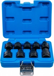 Sada vnějších nástrčných klíčů 1/2", HEX 5-19 mm, 9 ks - BGS 5485