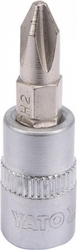 Hlavice s bitem KŘÍŽOVÁ 1/4" PH2 Yato - YT-04412