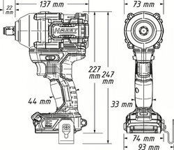 Aku rázový utahovák 950 Nm, 1,2", Hazet - 9512-950