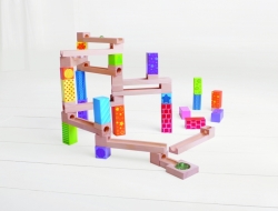 Hračka Bigjigs Toys Dřevěná kuličková dráha, barevná