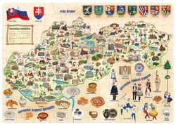 Puzzle Popular - Mapa Slovenska, 160 ks