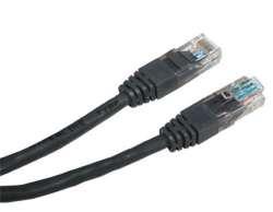 Patch kabel UTP cat 5e, 1m - černý