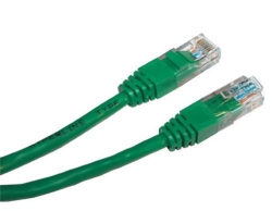 Patch kabel UTP cat 5e, 1m - zelený