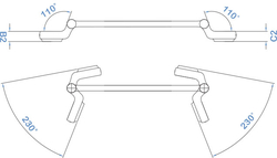 Oboustranný polootevřený flexibilní klíč, 17 x 19 mm - LIAWT1719