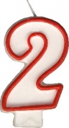 Svíčka dortová číslice ´´2´´ 7,5cm