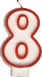 Svíčka dortová číslice ´´8´´ 7,5cm