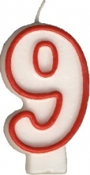 Svíčka dortová číslice ´´9´´ 7,5cm
