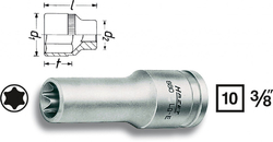 Vnitřní nástrčný klíč 3/8" TORX® E10 HAZET 880LG-E10 - HA053087