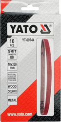 Brusný pás 10 x 330 mm, P80, 10 ks YT-09744