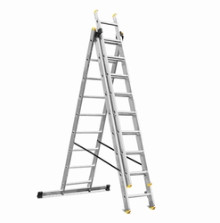 Žebřík univerzální 3x9 ALU 150kg  DRABEST (NADROZMĚR)