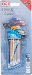 Sada Torx šroubováků, zahnuté, barevné, 9 ks - B74458