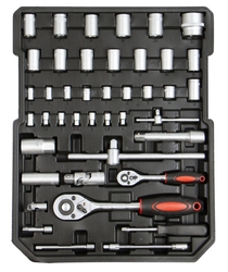 Sada nářadí, Gola sada 1/2" a 1/4" - 428 ks - HT494003